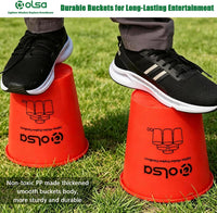 Olsa giant yard pong outdoor game with 12 plastic buckets, 4 balls and carry bag - view 16