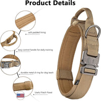 DAGANXI Tactical Dog Collar - Brown / XXL - image 4