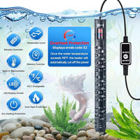 Aquarium Heater Submersible Fish Tank 50W& Turtle Tank Heater with External Adjustment Controller, Included Thermometer, LED Display, Overheat Protection, Detachable Cover, for Saltwater&Freshwater