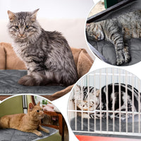 4 Pack Self Heating Cat Pad Self Warming Dog Mat - 18 x 24 Inch / Gray - image 3