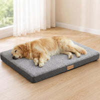 Patas Lague Orthopedic Large Dog Bed Washable Pet Sofa Mat 36''X24'' - 42"L x 28"W x 3.5"Th / Grey
