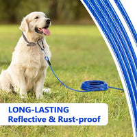 Heavy Duty Dog Tie Out Cable and Stake,16FT Rust Proof Dog Leads Tether for Yard with Swivel Hook,360°Swivel Spiral Dog Stake&Chain Up to 200 lbs,Removable Ground Anchor for Outdoor Beach Camping