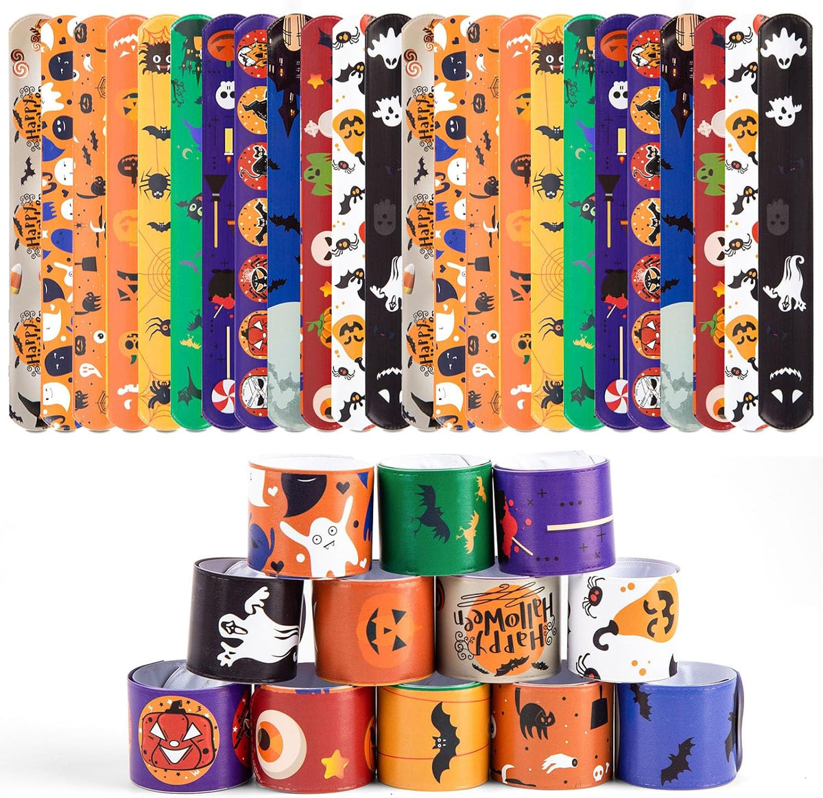 LovesTown Slap Bracelets for Kids - Halloween