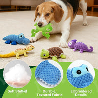 PrimePets Dog Toys, Plush Dog Squeaky Toys - Forest Animal Dog Toy (5 Pcs) - image 3