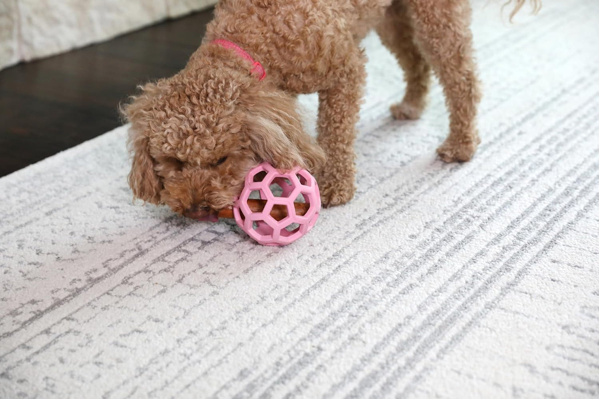 JW Pet HOL-ee Roller Dog Puzzle Ball, Large 5.5in - Pink / Medium - image 4