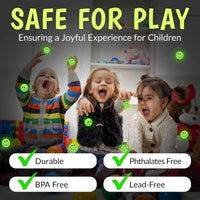 Playbees glow in the dark bouncy balls, 144 small 1 inch rubber balls with smiley faces - view 5