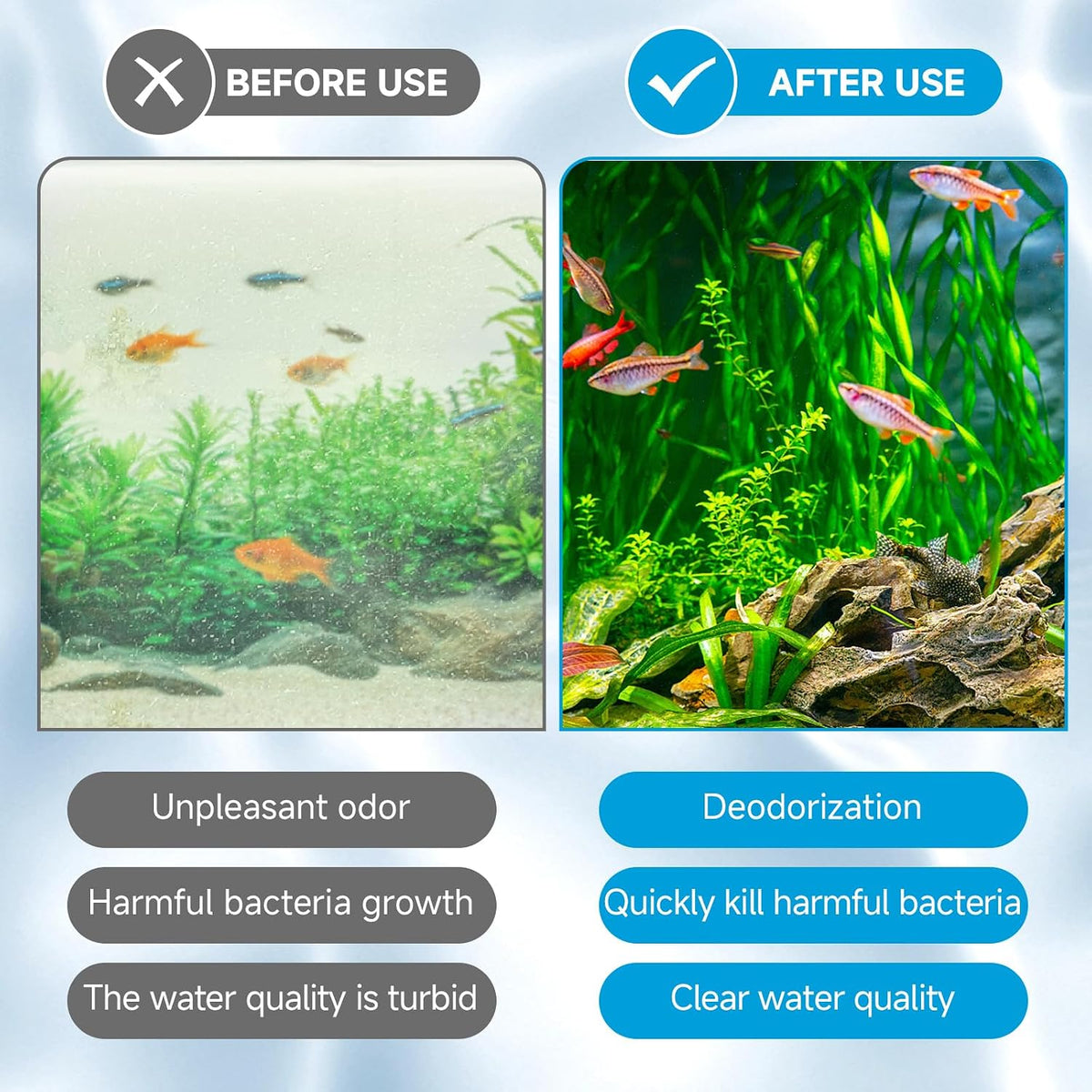 AQQA Quiet 20-30 Gallon Fish Tank Filters - 12 PCS Carbon Cartridge - image 4