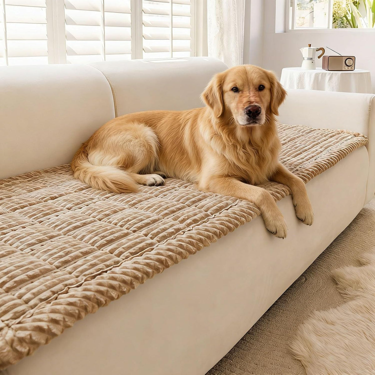 Couch Cover for Dogs Washable - Camel / 27.6" x 59"