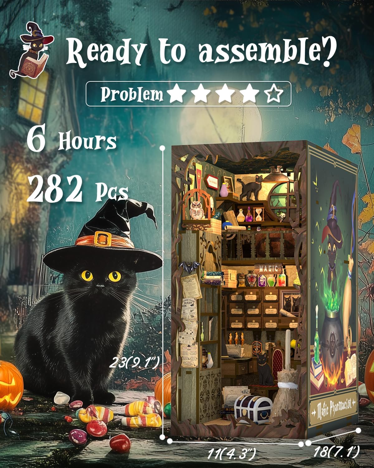 Cutefun Book Nook Kit for Adults - Magic Pharmacist - image 2