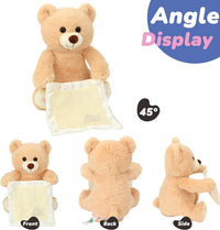 Hopearl Peek A Boo Cow Interactive Repeats What You Say Plush Diary - Bear with Blanket - image 3