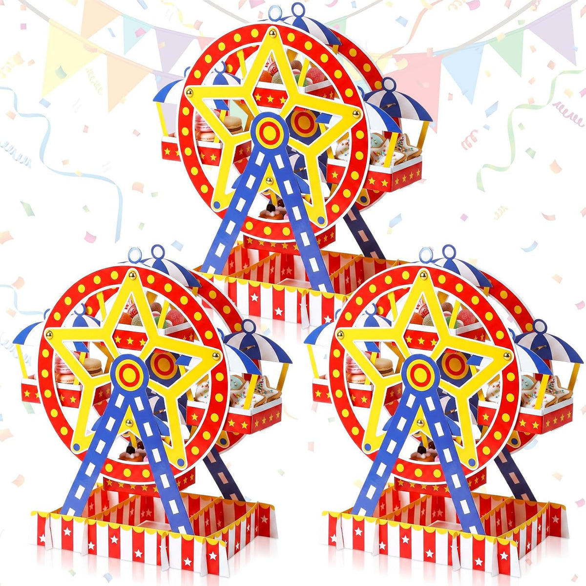 Epakh 3 Set Carnival Ferris Wheel Centerpiece Party Decor - 3