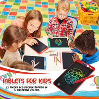 Tinlade 12 Pack LCD Writing Tablet for Kids - Pink, Green, Red, Blue / 6.5 Inch - image 4