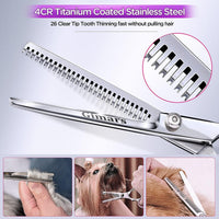 Gimars Titanium Coated Professional 6 in 1 4CR Stainless Steel Dog - Pink 6 in 1 - image 3