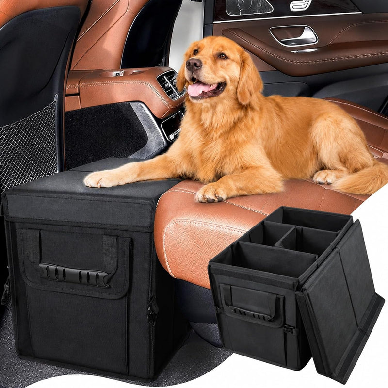 Car Seat Extender for Dogs - Black-M-19 x 11x 13.3 in-(up to 180LBS)
