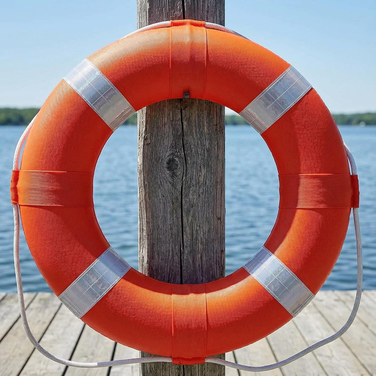 CtopoGo 20 inch foam throw ring buoy life preserver with cloth cover - view 4