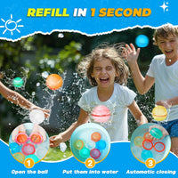 6 PCS Reusable Water Balloons - 6 Pcs - image 3