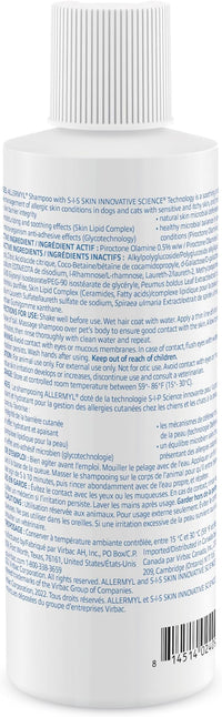 Allermyl Medicated Pet Shampoo Hypoallergenic, Soothing and Moisturizing Shampoo for Allergic Dogs and Cats (by Virbac)
