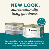 Applaws Natural Wet Cat Food, 24 Count, Limited Ingredient Canned Wet Cat Food, Ocean Fish in Broth, 2.47oz Cans