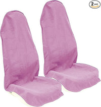 Car Seat Cover Protector Front Seats,for Gym Workout,Running,Swimming,Beach and Hiking,Waterproof Sweat Towel Bucket Seat Covers for Cars SUV Trucks (Pink, 2Pcs)