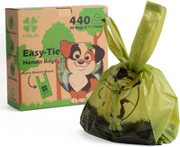 Tie Handles Dog Poo Bags, 440 Pet Poop Bags - 1 Count (Pack of 440) / Green