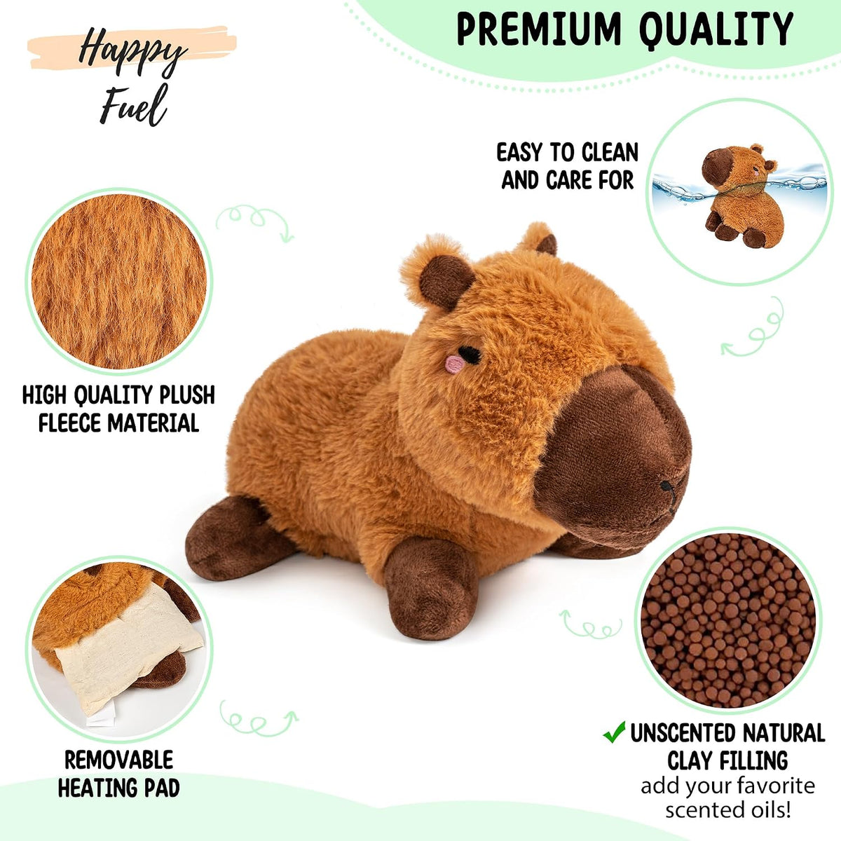 Bunny Microwavable & Weighted Stuffed Animals - Capybara - image 2