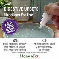 HomeoPet Feline Digestive Upsets, Safe and Natural Cat Digestive Support, 15 Milliliters