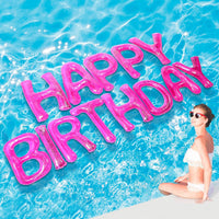 Shappy Happy Birthday Pool Floats Balloon – Fun for Kids & Family - Hot Pink / 20'' / Sequins