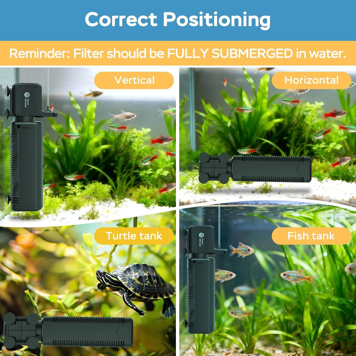 AquaMiracle 130GPH U -V Aquarium Filter with Timer for 10-30 Gal Fish - SV800 for 20-70 Gal Tank - image 4