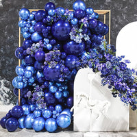 PartyWoo White Balloons 155pcs Matte White Latex Balloons Different - Blue-g106 / 5 inch - image 3