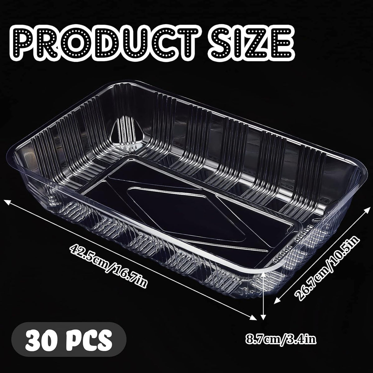 Tessco for you 30 Pack Disposable Litter Boxes for Cats - Clear - image 3
