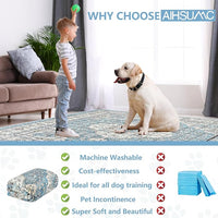 Extra Large Washable Pee Pads for Dogs (72"x72"), Upgrade Reusable Puppy Pads with Non-Slip Rug Pad, Super Thickening Absorbent Leakproof Dog Traning Pads Whelping Pad for Dogs, Doggie