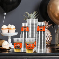 Gatherfun 100 Pcs 16oz Football Plastic Cups - Orange - image 3