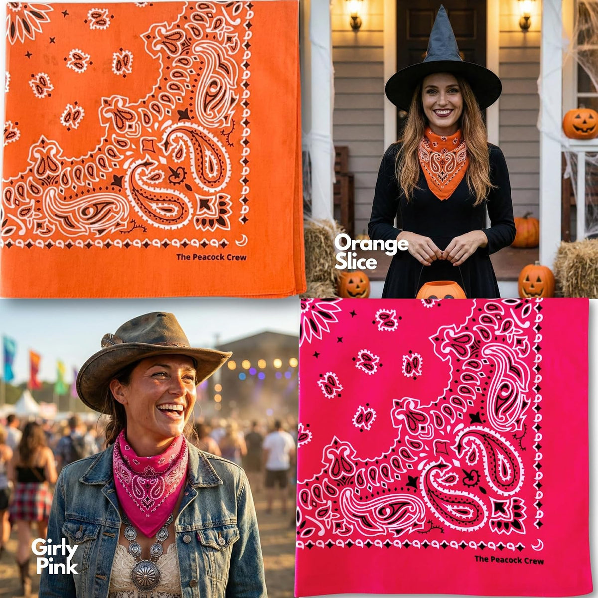 Premium Soft Cotton Bandanas Pack for Men and Women Paisley 22 x 22 - Pack of 10 Multicolor - image 2