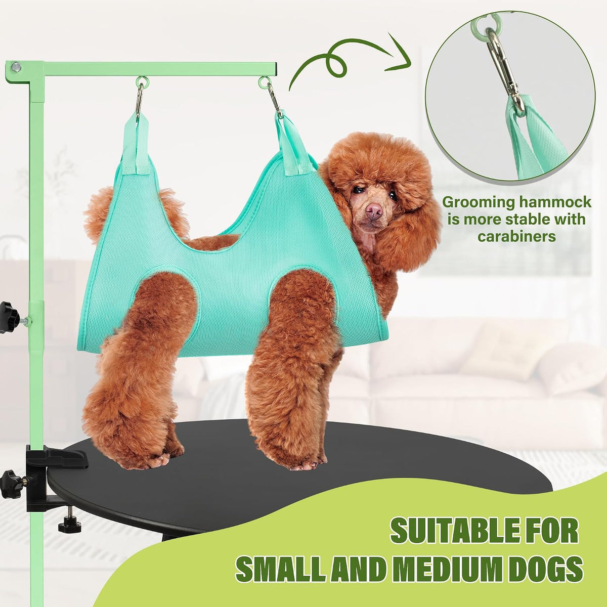 Dog Grooming Arm 35" with Hammock - Green - image 3