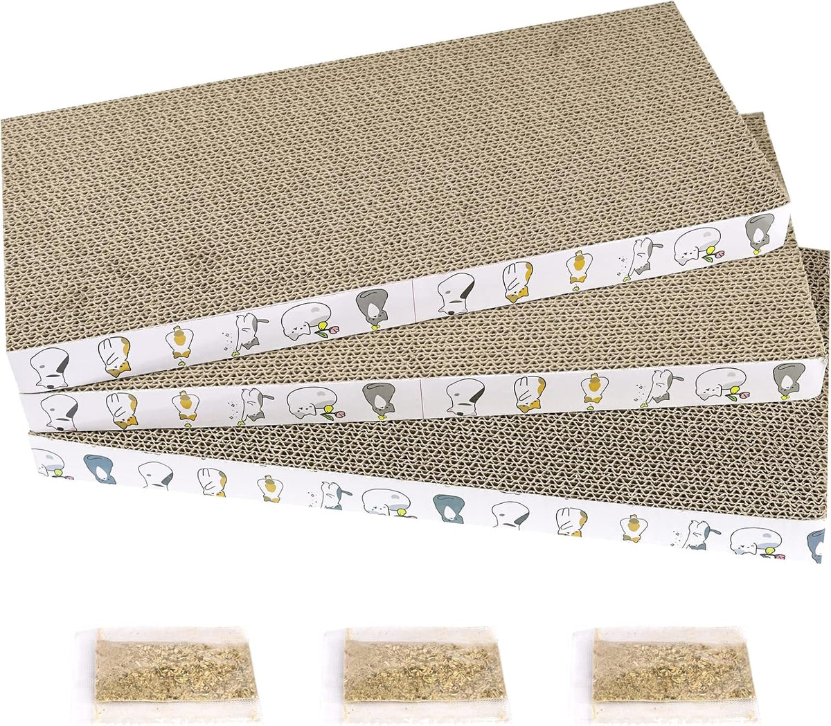 PatiencET Cat Scratch Pad with Box - Flat - 3 Pack