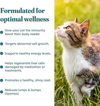Immune Plus Chews for Cats - Vet-Reviewed - Boosts Immunity & Liver Health with Turkey Tail, Reishi & Milk Thistle | Promotes Shiny Coat & Reduces Lumps | 60 Chicken-Flavored Soft Chews