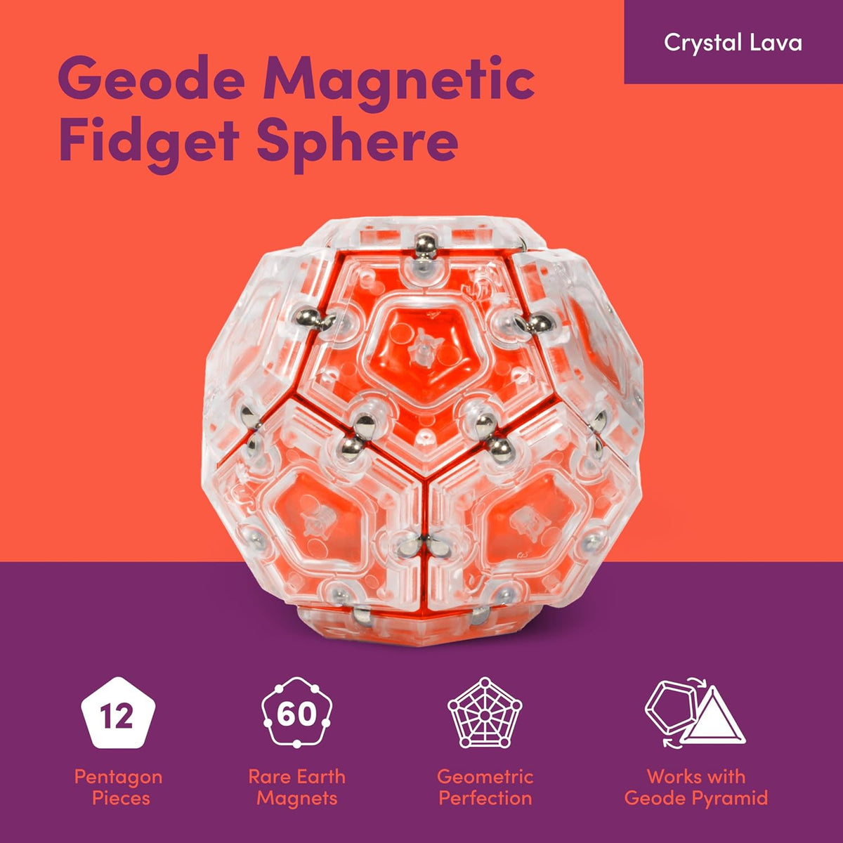 Speks Geode Magnetic Sphere - Lava - image 2