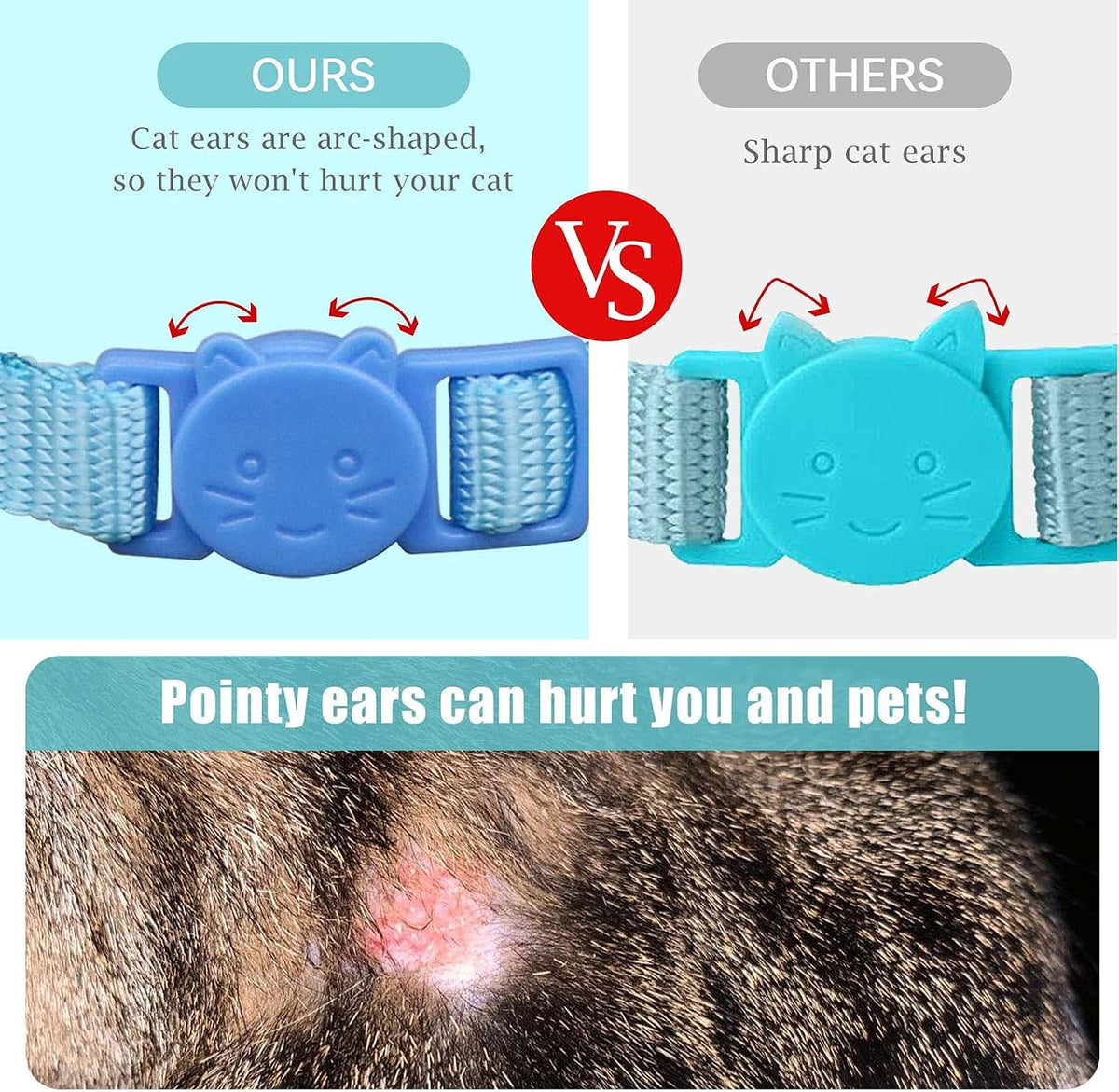 12 PCS Breakaway Cat Collars with Bell Colorful Soft Safety Buckle - image 2