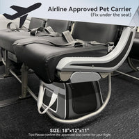 Petsfit Cat Carrier with Wheels, Removable Spinner Wheels - 20.1"L x 12.2"W x 14.2"H / Medium Gray - image 3