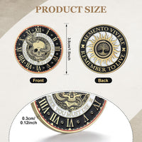 Misdary memento mori challenge coins in classic style copper finish with medallion box - view 11