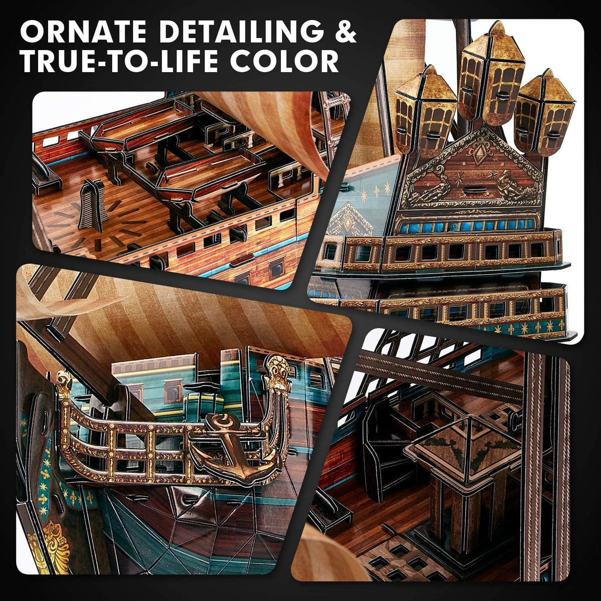 CubicFun Titanic 3D Model Ship Puzzle with LED Lights - Ship of San Felipe - image 4
