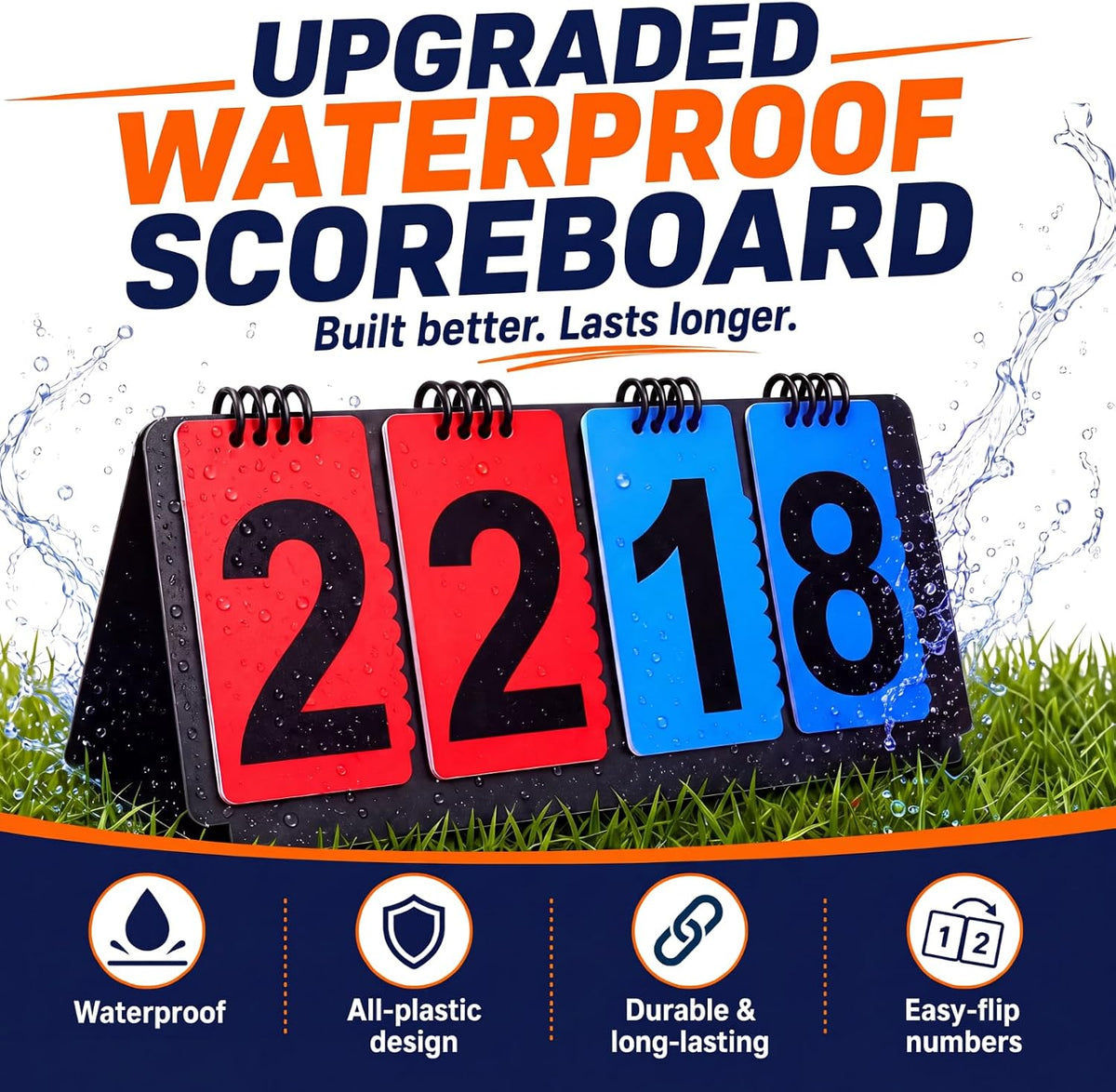 Jenaai blue kickball set with 10 inch ball, rubber bases, cones, scoreboard and pump - view 25