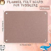 Yunsailing felt story boards for kids, 4 black flannel boards with grommets - view 9