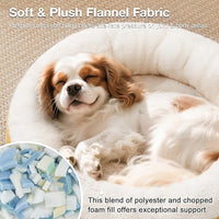 Love's cabin Round Donut Cat and Dog Cushion Bed, 25in Pet Bed for Small or Medium Dogs, Anti-Slip & Water-Resistant Bottom, Soft Durable Fabric Pet Beds, Washable Calming Cat & Dog Bed Yellow