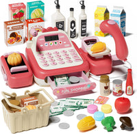 49Pcs Cash Register Toy Set - Pink