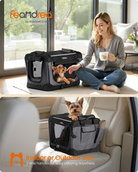 Feandrea Collapsible Dog Crate - S（20"L x 14"W x 14"H） - image 2