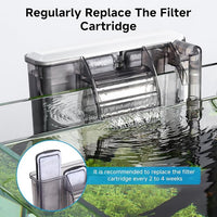 AQQA 8 Packs Aquarium Filter Cartridges with Activated Carbon - Remplacement Fish Tank Filters Cotton