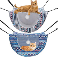 Unittype 2 Pieces Cat Cage Hammock Hanging Pet Bed, 2 Styles - Boho / 2