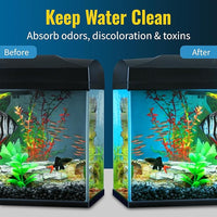 Aquarium Carbon Pad - Cut to Fit Carbon Infused Filter Pad Media for Clean & Clear Fish Tank and Ponds (Carbon filter - 5/8" Thickness, 1 Pack - 10.5" x 72")