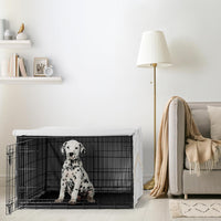 Sweet Jojo Designs 24in. Small Dog Crate Cover Pet Cage - Ivory / 36.0"L x 23.5"W x 24.0"H - image 2